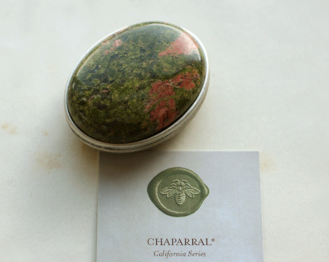Chaparral Solid Natural Perfume Mini Compact/Locket with Stone