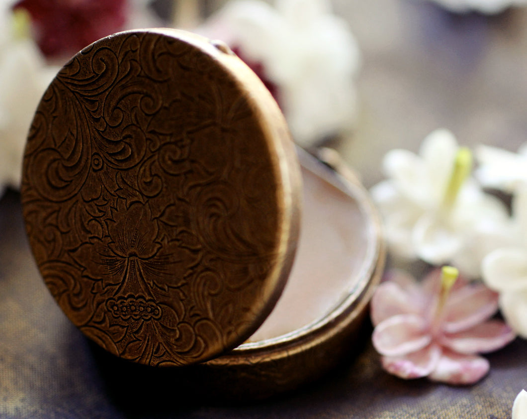 Cimbalom Solid Perfume Round Compact with Pouch